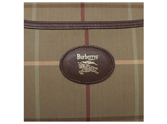 Autre Marque Borsa a Spalla Burberrys Nova Check in Tela Beige e Marrone Auth ki5994 - vista 17