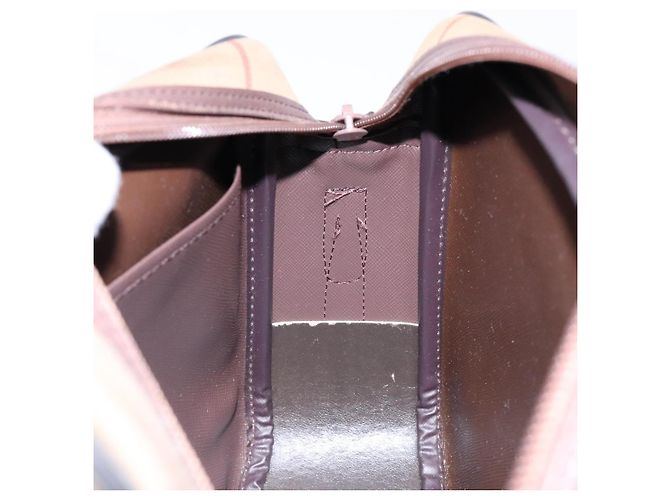 Autre Marque Borsa a Spalla Burberrys Nova Check in Tela Beige e Marrone Auth ki5994 - vista 18