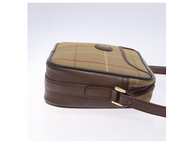 Autre Marque Borsa a Spalla Burberrys Nova Check in Tela Beige e Marrone Auth ki5994 - vista 3