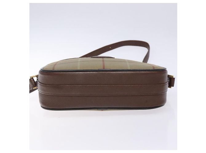 Autre Marque Borsa a Spalla Burberrys Nova Check in Tela Beige e Marrone Auth ki5994 - vista 5