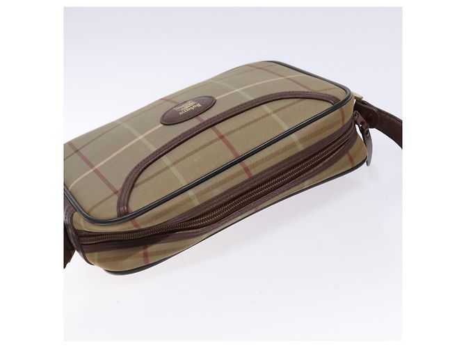Autre Marque Borsa a Spalla Burberrys Nova Check in Tela Beige e Marrone Auth ki5994 - vista 6