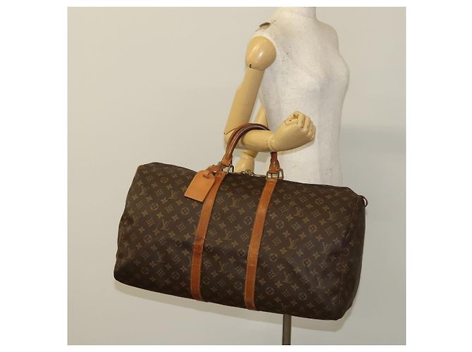 LOUIS VUITTON Borsa Boston Monogram Keepall 55 M41424 LV Auth 136505 Monogramma - vista 22