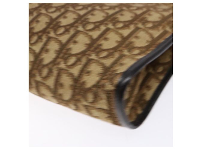 Borsa a Spalla in Tela Trotter Christian Dior Marrone Oro Auth 138805 D'oro - vista 14