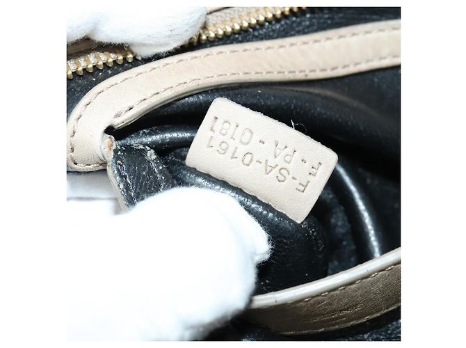 Edge Céline Borsa a mano Trapeze CELINE in pelle e camoscio 2 in 1 beige nero oro Auth bs28736 D'oro - vista 12
