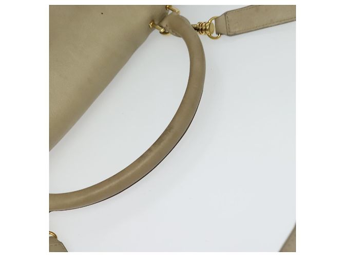 Edge Céline Borsa a mano Trapeze CELINE in pelle e camoscio 2 in 1 beige nero oro Auth bs28736 D'oro - vista 7
