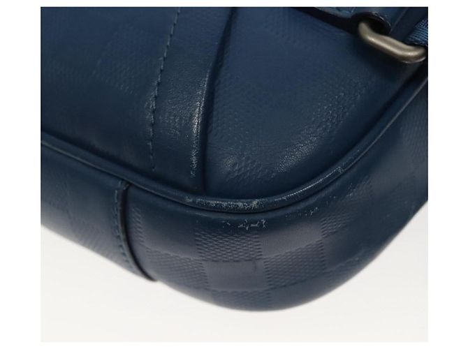 LOUIS VUITTON Bolsa Ambreil Damier Infini Couro Azul N41354 LV Auth 136610 - vista 10