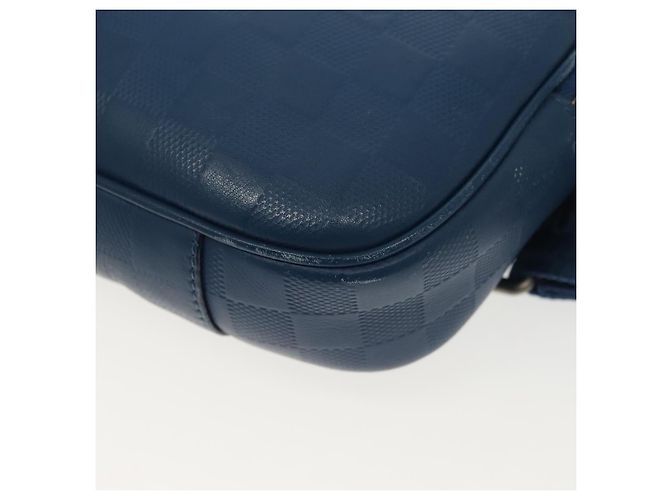 LOUIS VUITTON Bolsa Ambreil Damier Infini Couro Azul N41354 LV Auth 136610 - vista 17