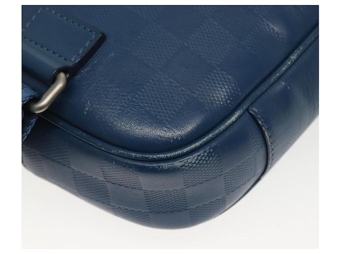 LOUIS VUITTON Bolsa Ambreil Damier Infini Couro Azul N41354 LV Auth 136610 - vista 18