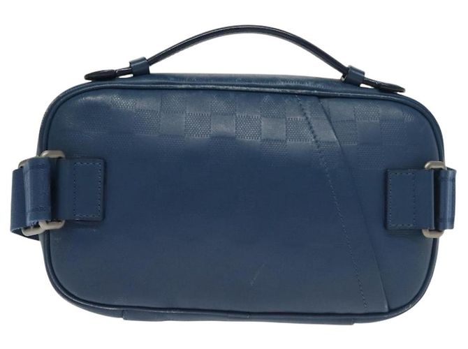 LOUIS VUITTON Bolsa Ambreil Damier Infini Couro Azul N41354 LV Auth 136610 - vista 2