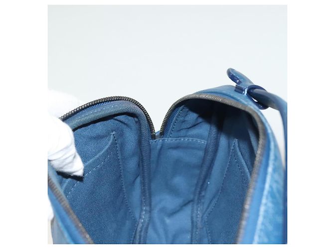 LOUIS VUITTON Bolsa Ambreil Damier Infini Couro Azul N41354 LV Auth 136610 - vista 23