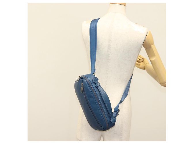 LOUIS VUITTON Bolsa Ambreil Damier Infini Couro Azul N41354 LV Auth 136610 - vista 26