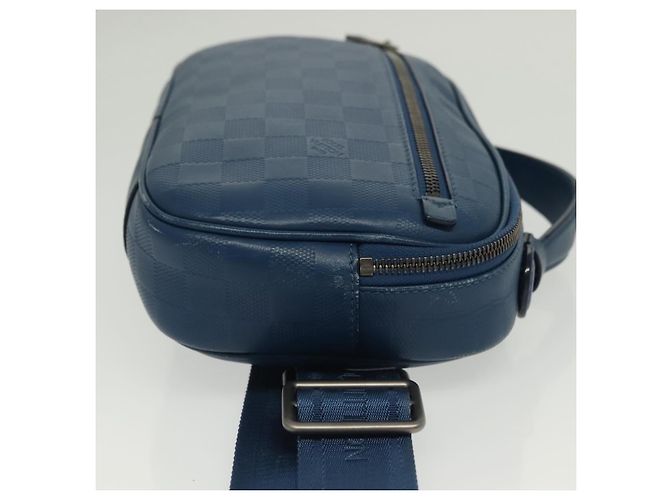 LOUIS VUITTON Bolsa Ambreil Damier Infini Couro Azul N41354 LV Auth 136610 - vista 4