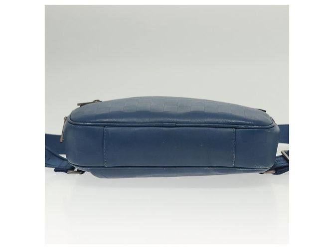 LOUIS VUITTON Bolsa Ambreil Damier Infini Couro Azul N41354 LV Auth 136610 - vista 5