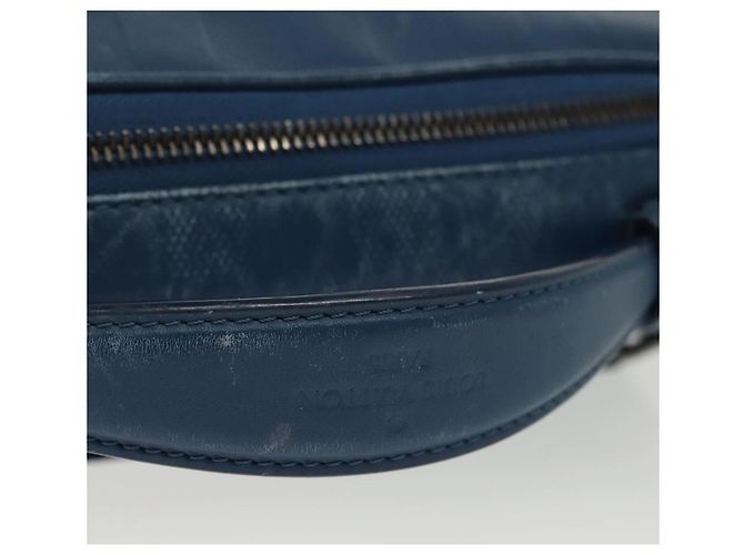 LOUIS VUITTON Bolsa Ambreil Damier Infini Couro Azul N41354 LV Auth 136610 - vista 7