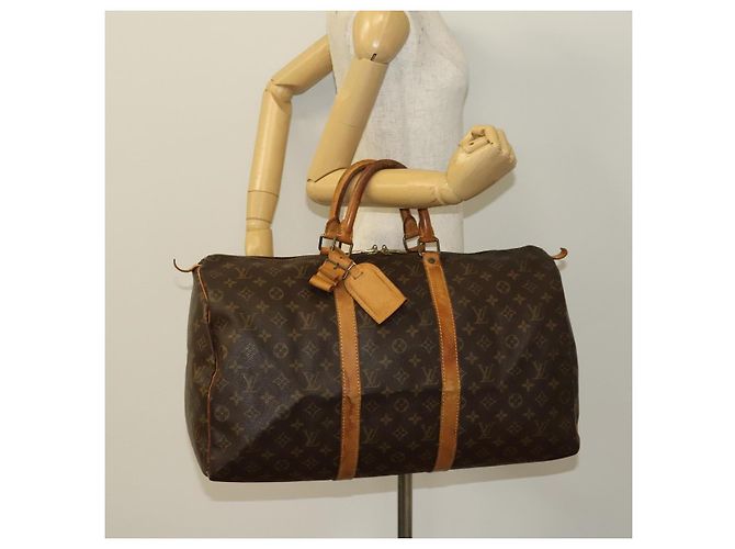 LOUIS VUITTON Borsa Boston Monogram Keepall 50 M41426 Auth LV 129691 Monogramma - vista 22