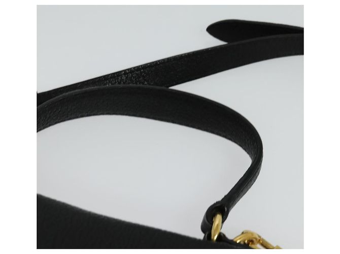 Borsa a mano Miu Miu in pelle 2 in 1 nera e oro Auth 138148 Nero D'oro - vista 14