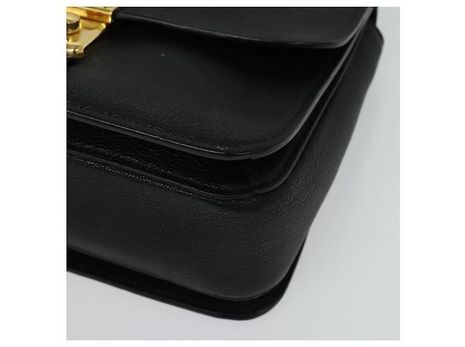 Borsa a mano Miu Miu in pelle 2 in 1 nera e oro Auth 138148 Nero D'oro - vista 17