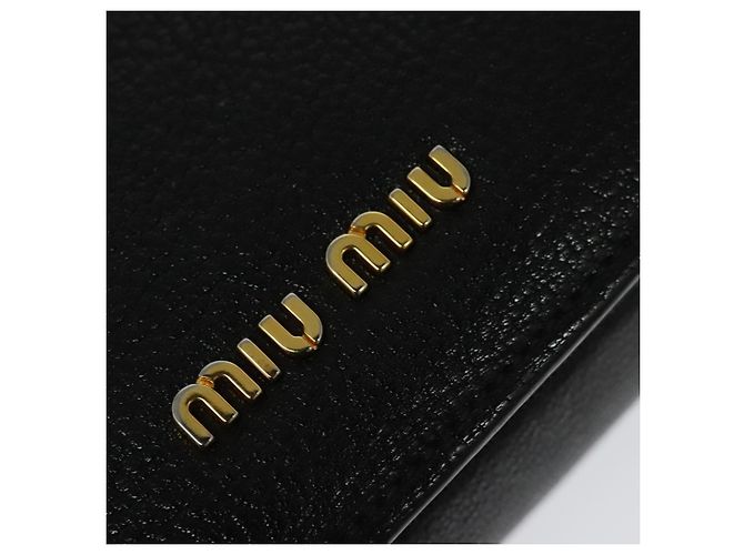 Borsa a mano Miu Miu in pelle 2 in 1 nera e oro Auth 138148 Nero D'oro - vista 20