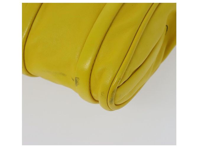 Céline Borsa a spalla CELINE in pelle gialla argento autentica 138823 Giallo - vista 16