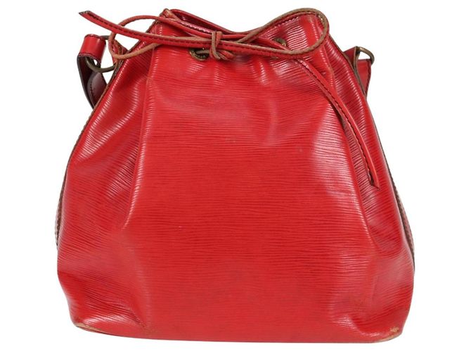 Noe LOUIS VUITTON Borsa a Spalla Petit Noé Epi Rossa M44107 LV Auth 136852 Rosso - vista 13