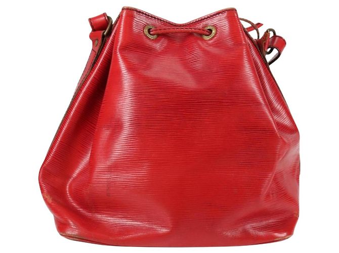 Noe LOUIS VUITTON Borsa a Spalla Petit Noé Epi Rossa M44107 LV Auth 136852 Rosso - vista 2