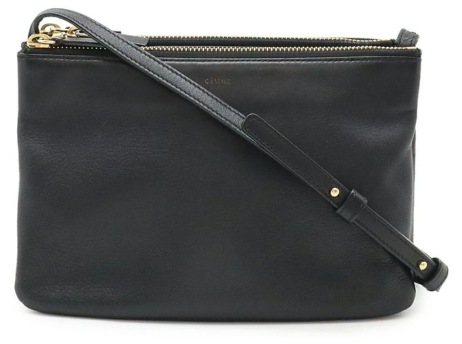 Céline Borsa a Spalla Trio Piccola in Pelle Nera di Celine Nero - vista 2