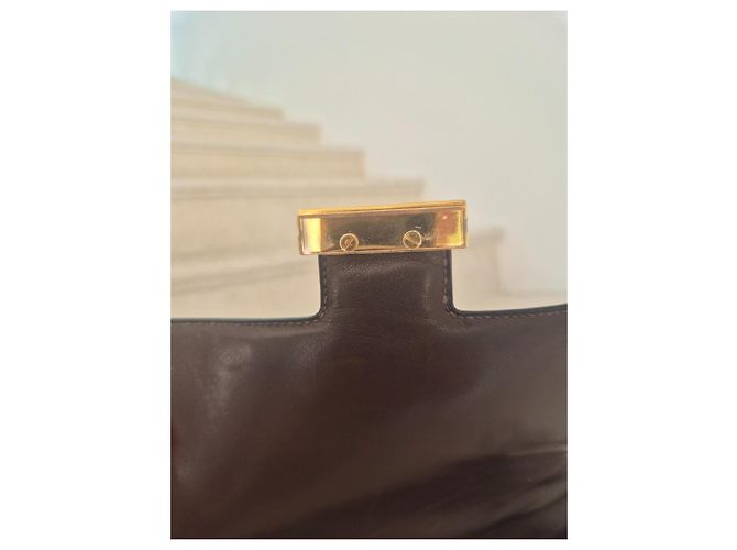Borsa a mano Hermès Constance 23 in pelle Box marrone Marrone scuro - vista 4