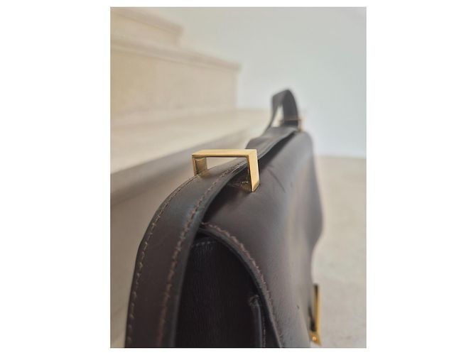 Borsa a mano Hermès Constance 23 in pelle Box marrone Marrone scuro - vista 8