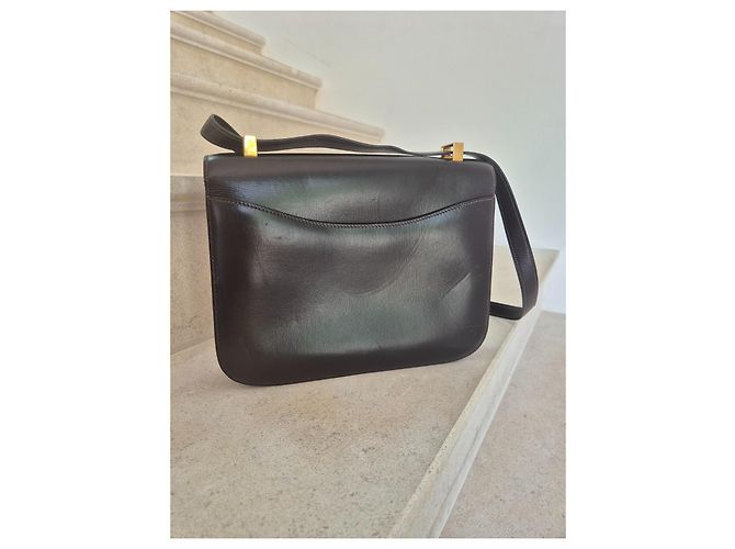 Borsa a mano Hermès Constance 23 in pelle Box marrone Marrone scuro - vista 9