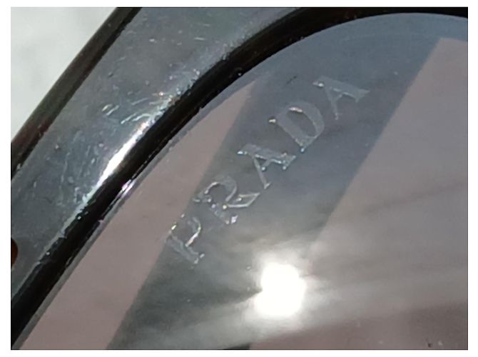 Occhiali da sole Prada con logo e aste argentate Multicolore - vista 9