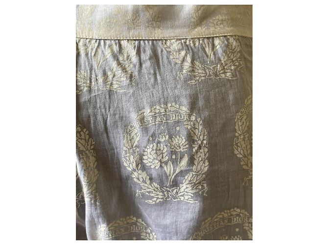 Dior Monogramm Mini-Shorts Ecru Spitze Baumwolle Roh - Ansicht 10