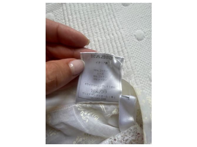 Dior Monogramm Mini-Shorts Ecru Spitze Baumwolle Roh - Ansicht 14