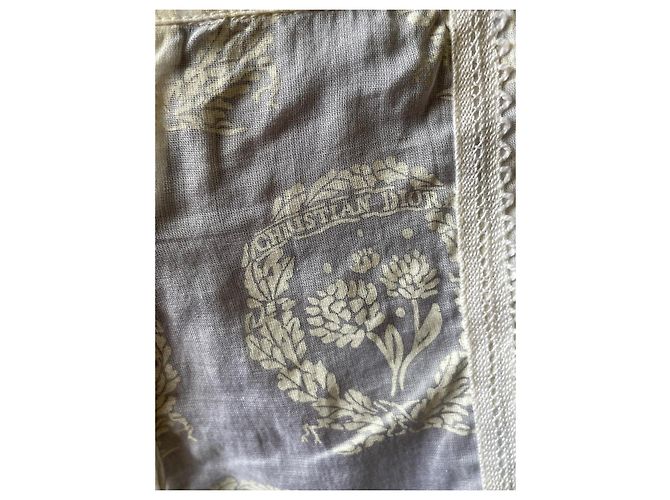 Dior Monogramm Mini-Shorts Ecru Spitze Baumwolle Roh - Ansicht 3