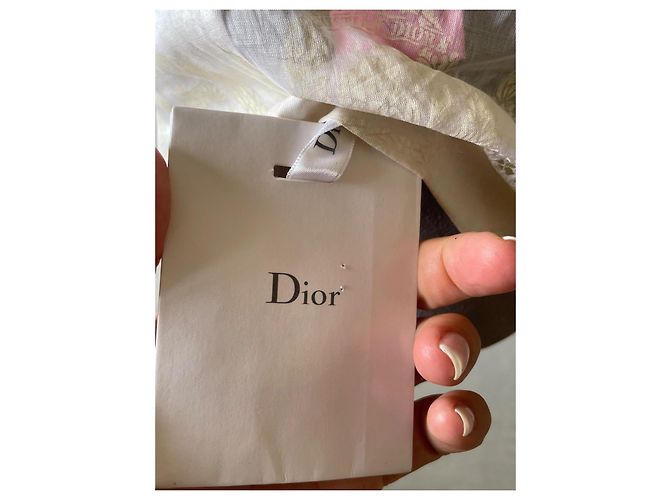 Dior Monogramm Mini-Shorts Ecru Spitze Baumwolle Roh - Ansicht 7