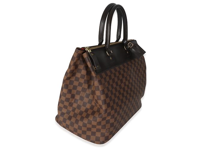 Louis Vuitton Damier Ébène Tela Greenwich PM Marrone - vista 4