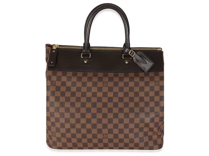 Louis Vuitton Damier Ébène Tela Greenwich PM Marrone - vista 8