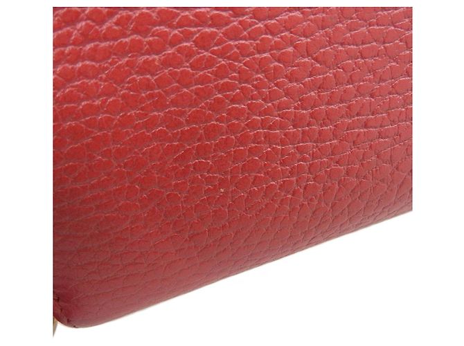 Cartera larga de cuero Gucci GG Marmont roja - vista 6
