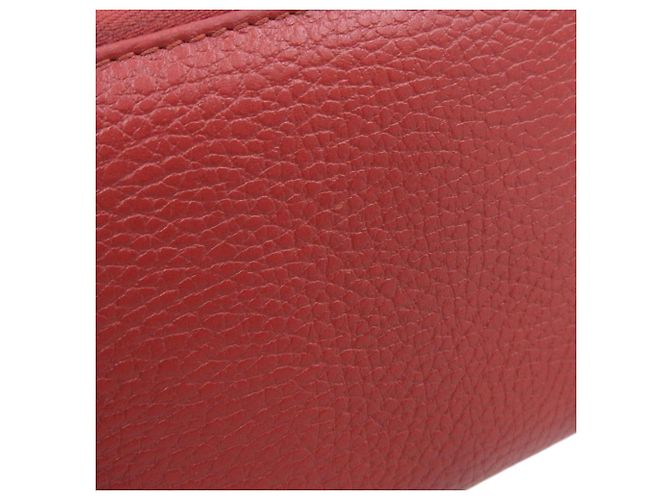Cartera larga de cuero Gucci GG Marmont roja - vista 8