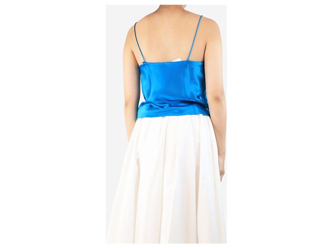 Alice + Olivia Blue satin cami top - size S - view 2