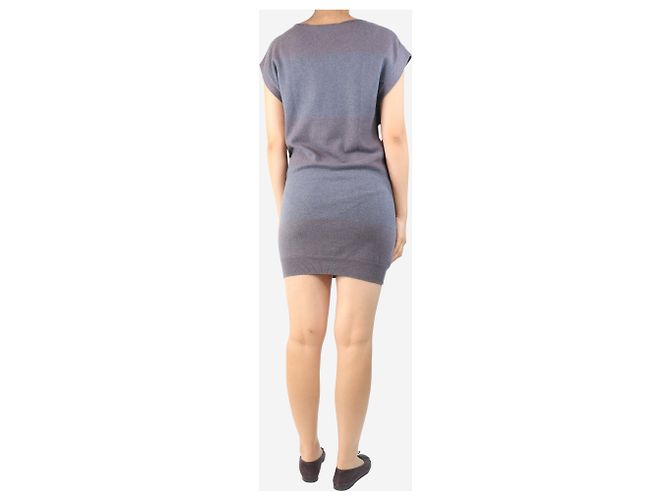 Brunello Cucinelli Vestido mini sin mangas de cachemira gris - talla M - vista 2
