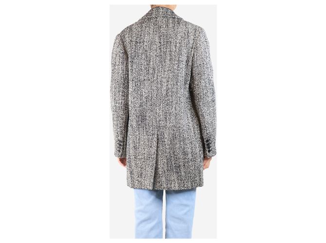 Isabel Marant Black wool-blend teddy coat - size UK 8 - view 2