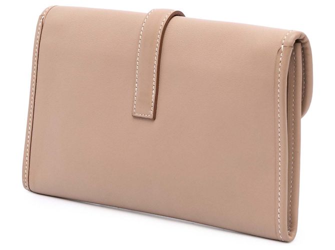 Hermès Jige Duo in pelle Swift marrone Beige - vista 2