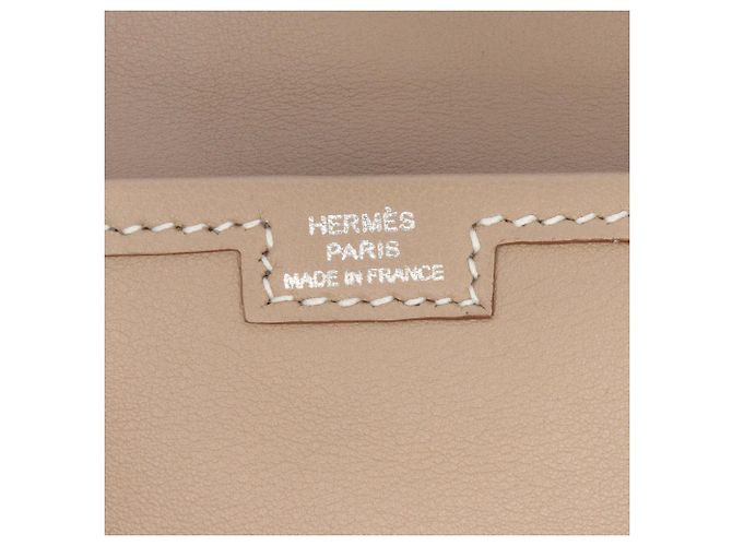 Hermès Jige Duo in pelle Swift marrone Beige - vista 5