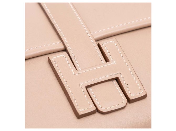 Hermès Jige Duo in pelle Swift marrone Beige - vista 7