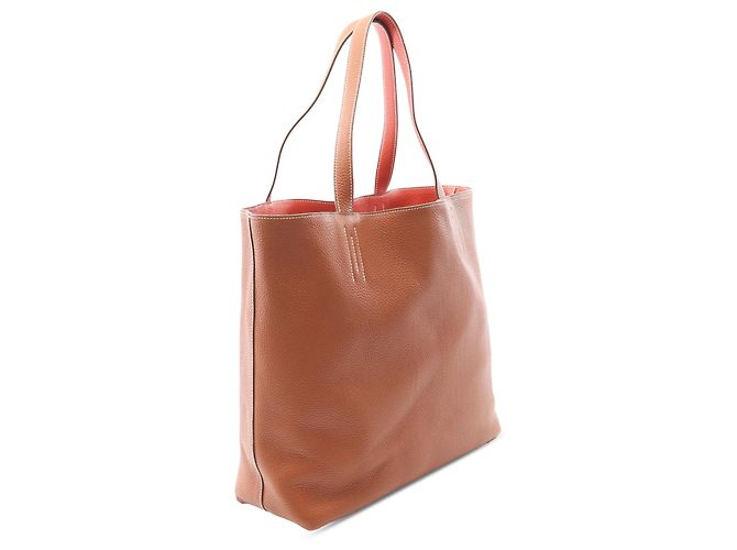 Hermès Borsa Double Sens 36 in Clemence Marrone Arancione - vista 2