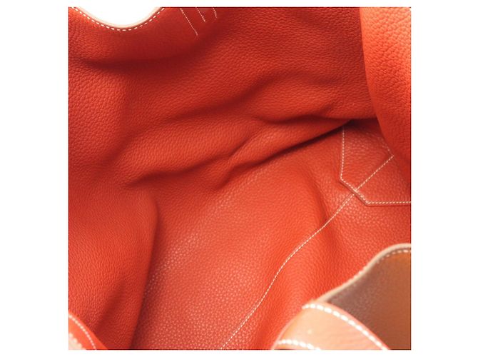 Hermès Borsa Double Sens 36 in Clemence Marrone Arancione - vista 4