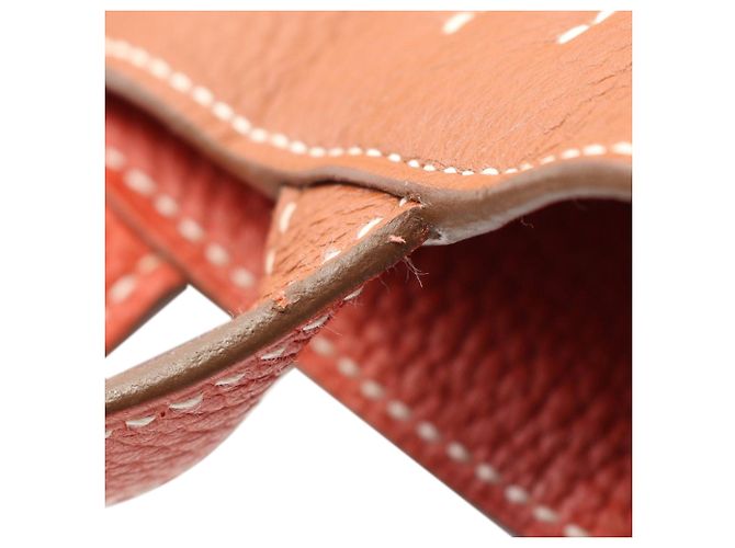 Hermès Borsa Double Sens 36 in Clemence Marrone Arancione - vista 9