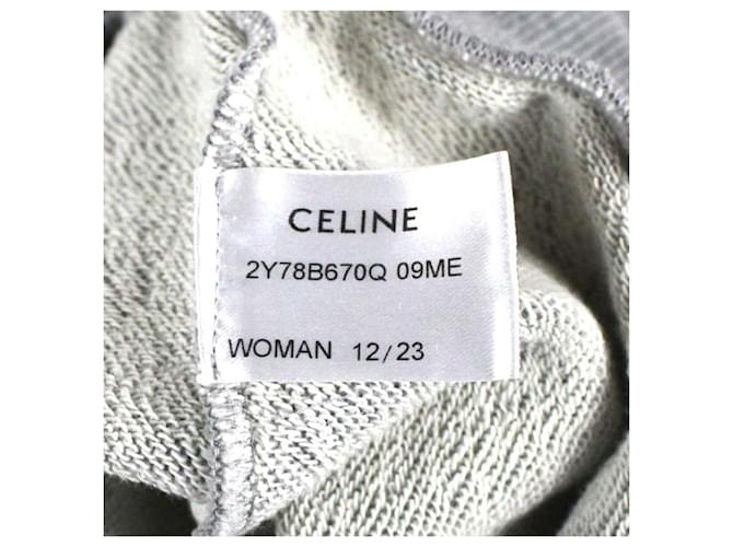 Sudadera Céline Triomphe gris con logo rojo - vista 3