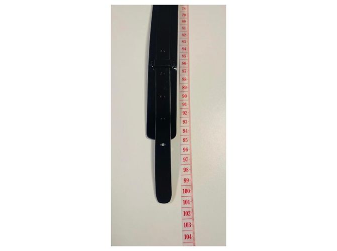 Christian Dior Gürtel aus schwarzem Lackleder - Ansicht 12