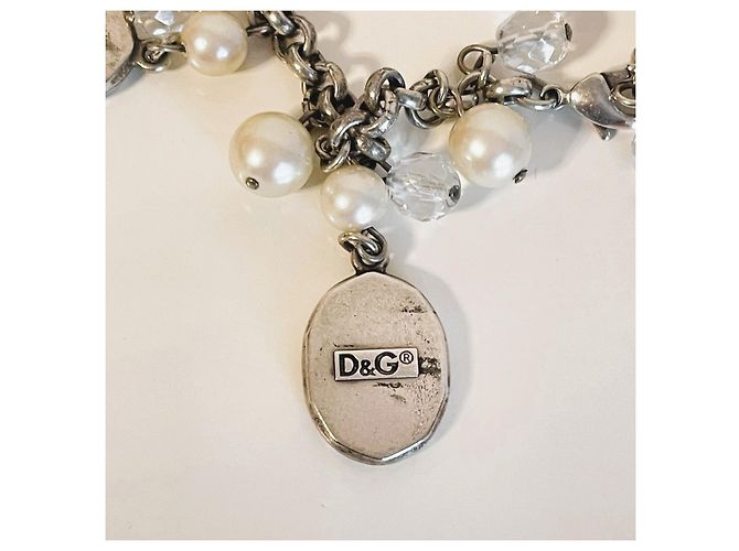 Pulsera vintage DOLCE & GABBANA con charms de camafeo de estilo victoriano Plata - vista 12